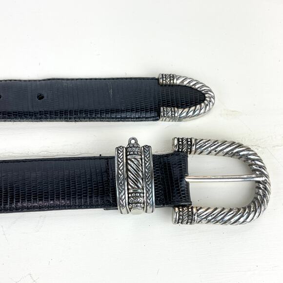 Brighton Museum Collection Roman Warrior Black Leather Belt Size M - Picture 4 of 5